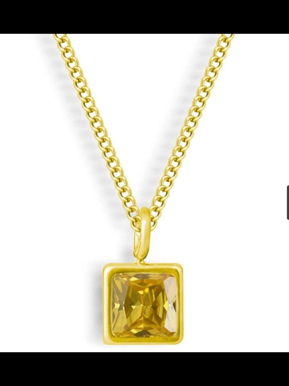 Citrine Necklace In Gold